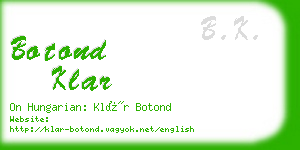 botond klar business card